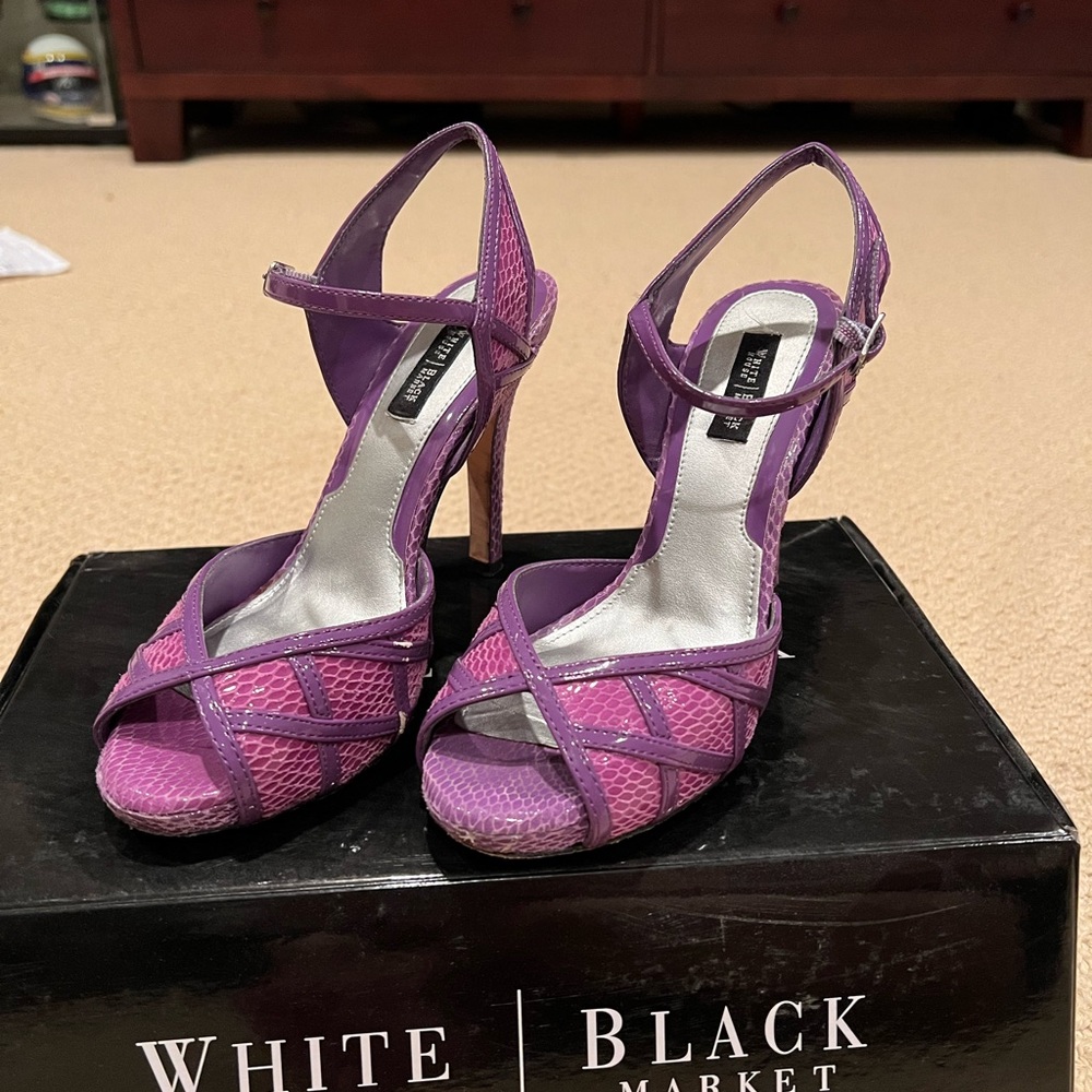 WHBM Purple Gia Heels - Used Condition